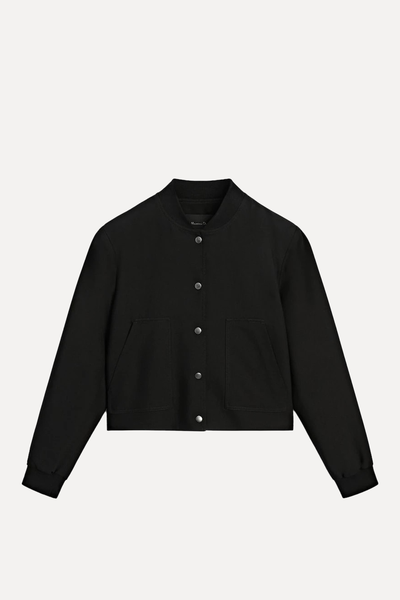 Cropped Bomber Jacket With Snap Buttons  from Massimo Dutti