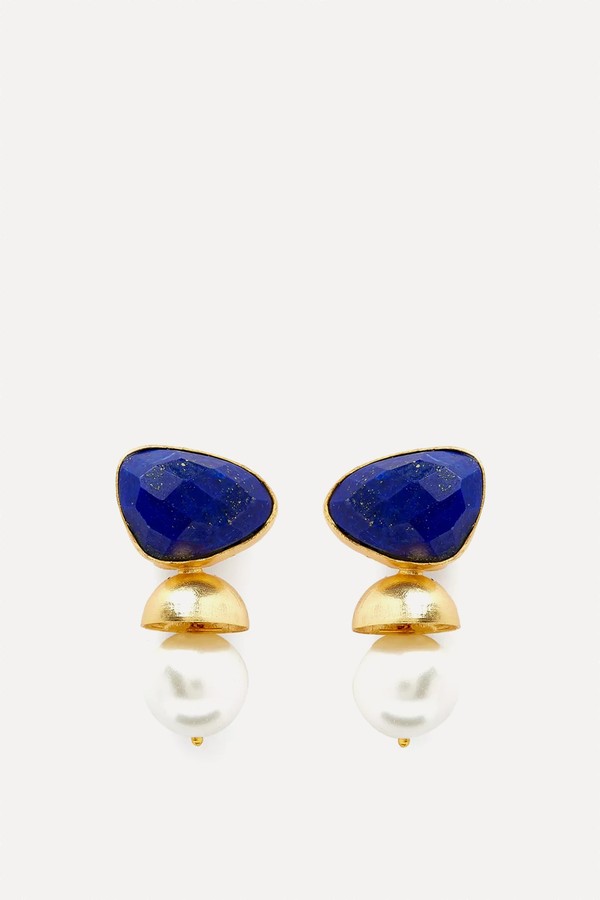 Pearl Drop Earrings from Elna Line