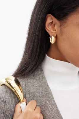 Dome Gold-Plated Drop Earrings from Bottega Veneta
