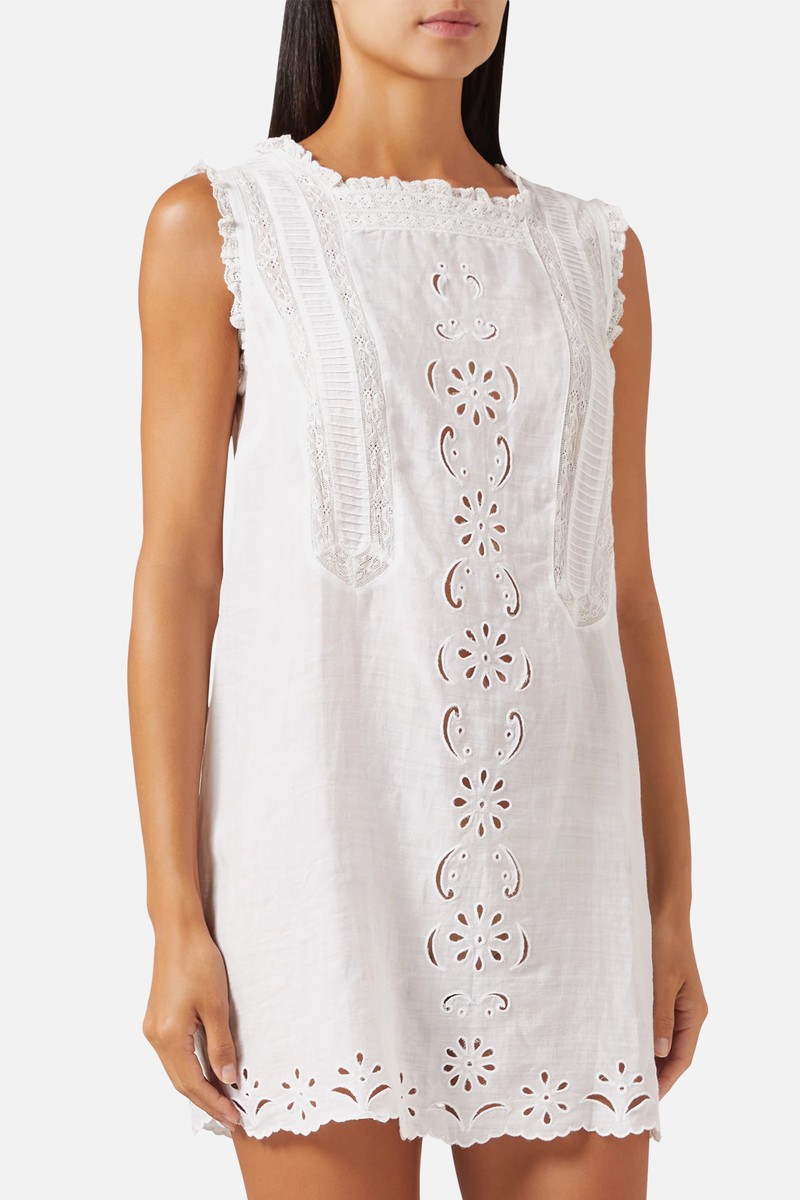Lua Eyelet Mini Dress from DÔEN