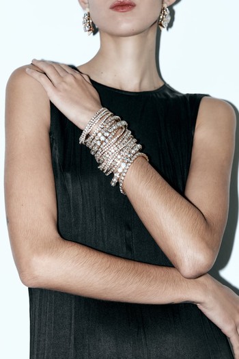 Pack Of Rhinestone Bracelets, AED 119 | Zara