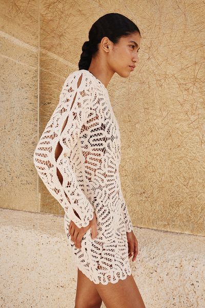 Crochet-Look Dress