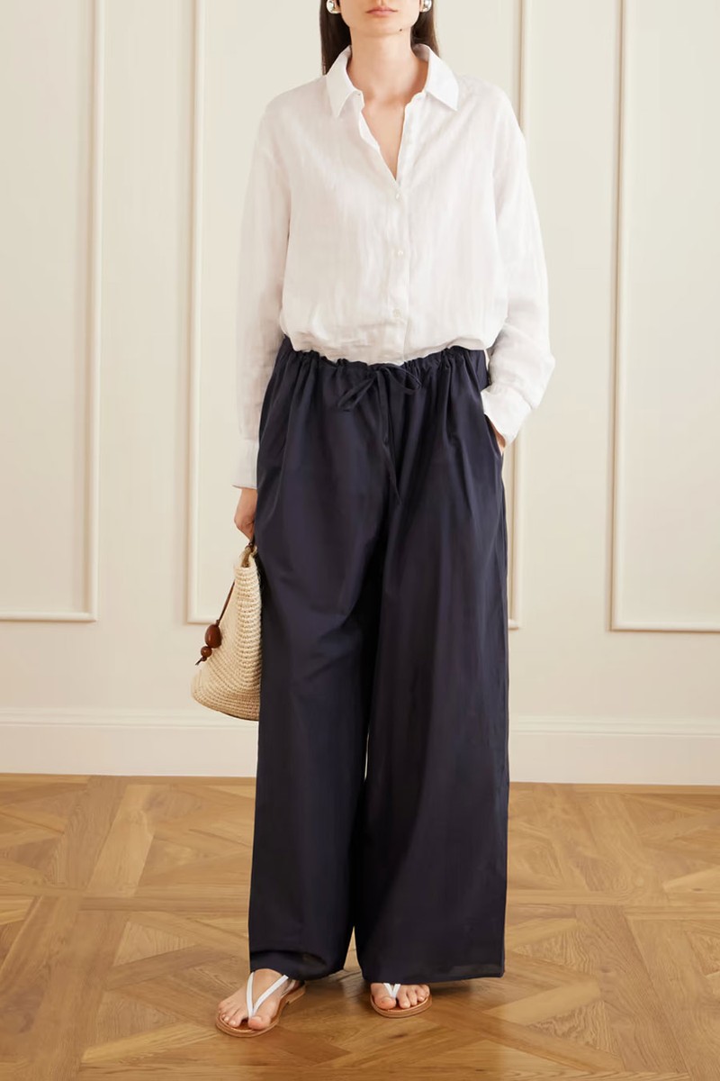 The Pantaloons Cotton-Poplin Wide-Leg Pants from Les Vacances D'Irina