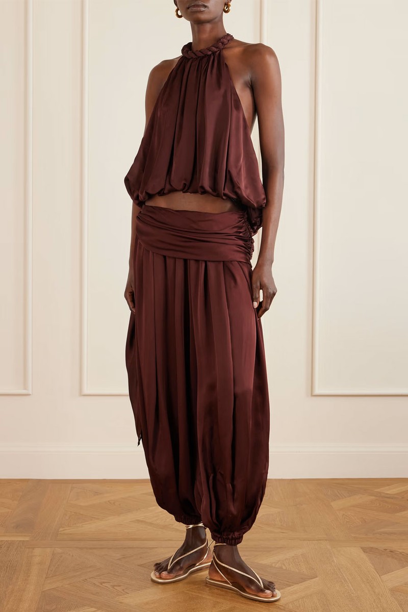 Luna Draped Silk Wide-Leg Pants from Zimmermann