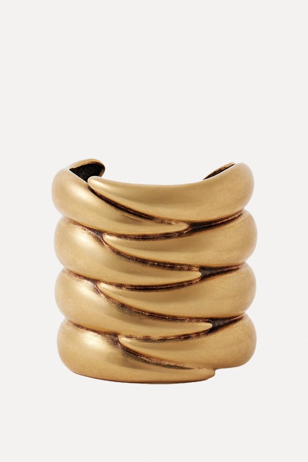 Cyclone Gold-Plated Cuff from KHAITE