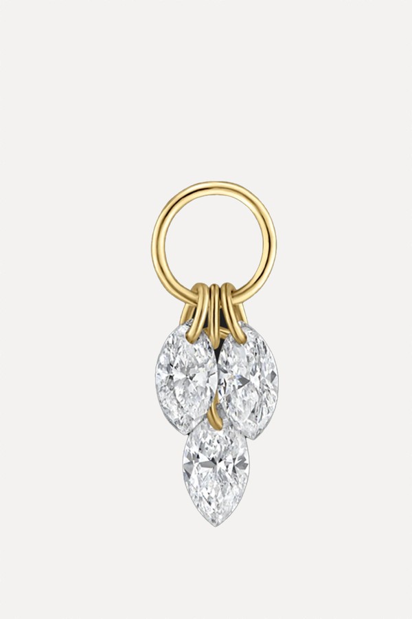 Floating Diamond Plume Charm