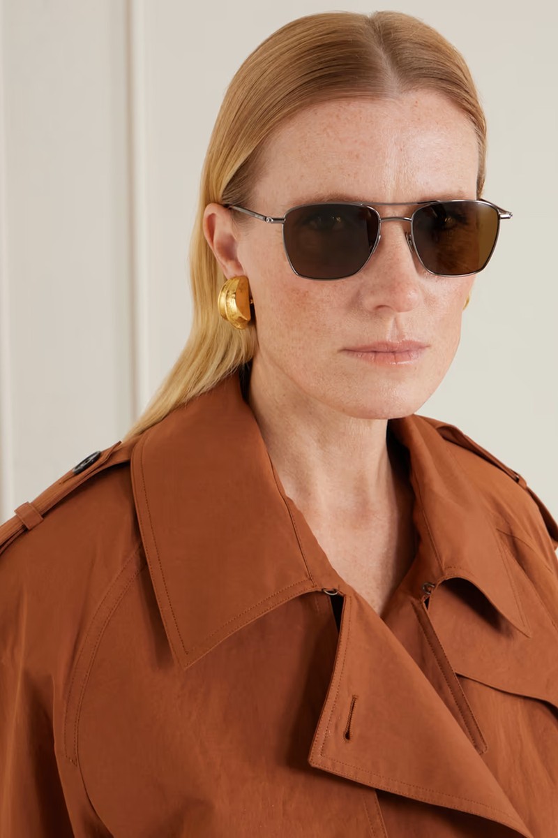 SL 866 Square-Frame Metal Sunglasses from SAINT LAURENT EYEWEAR
