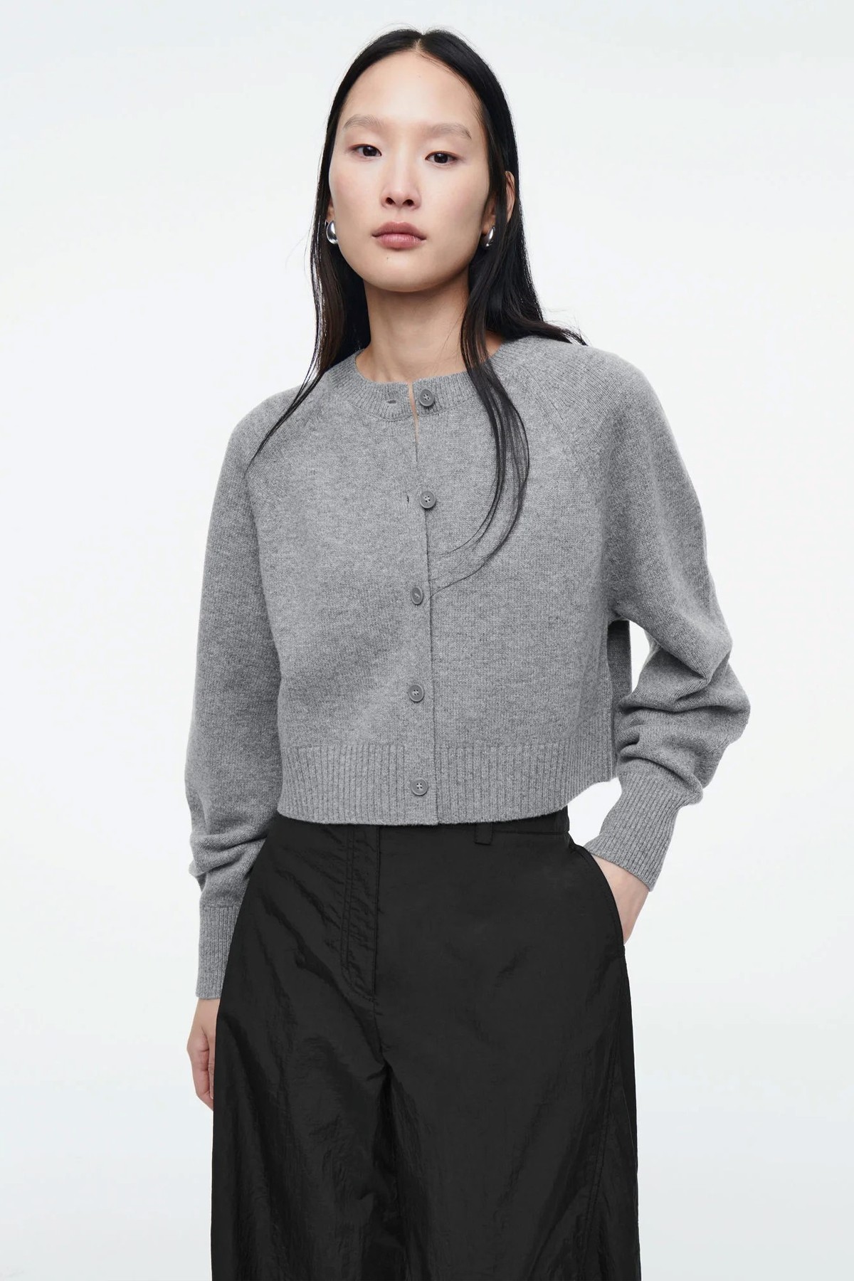 Cropped Wool Cardigan