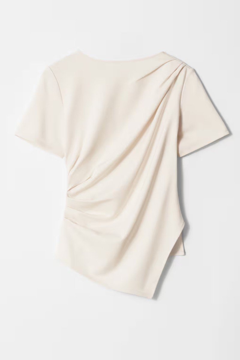 Draped Asymmetric T-Shirt
