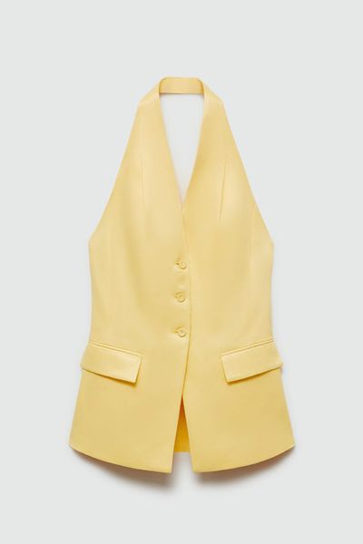 Halter-Neck Gilet With Buttons