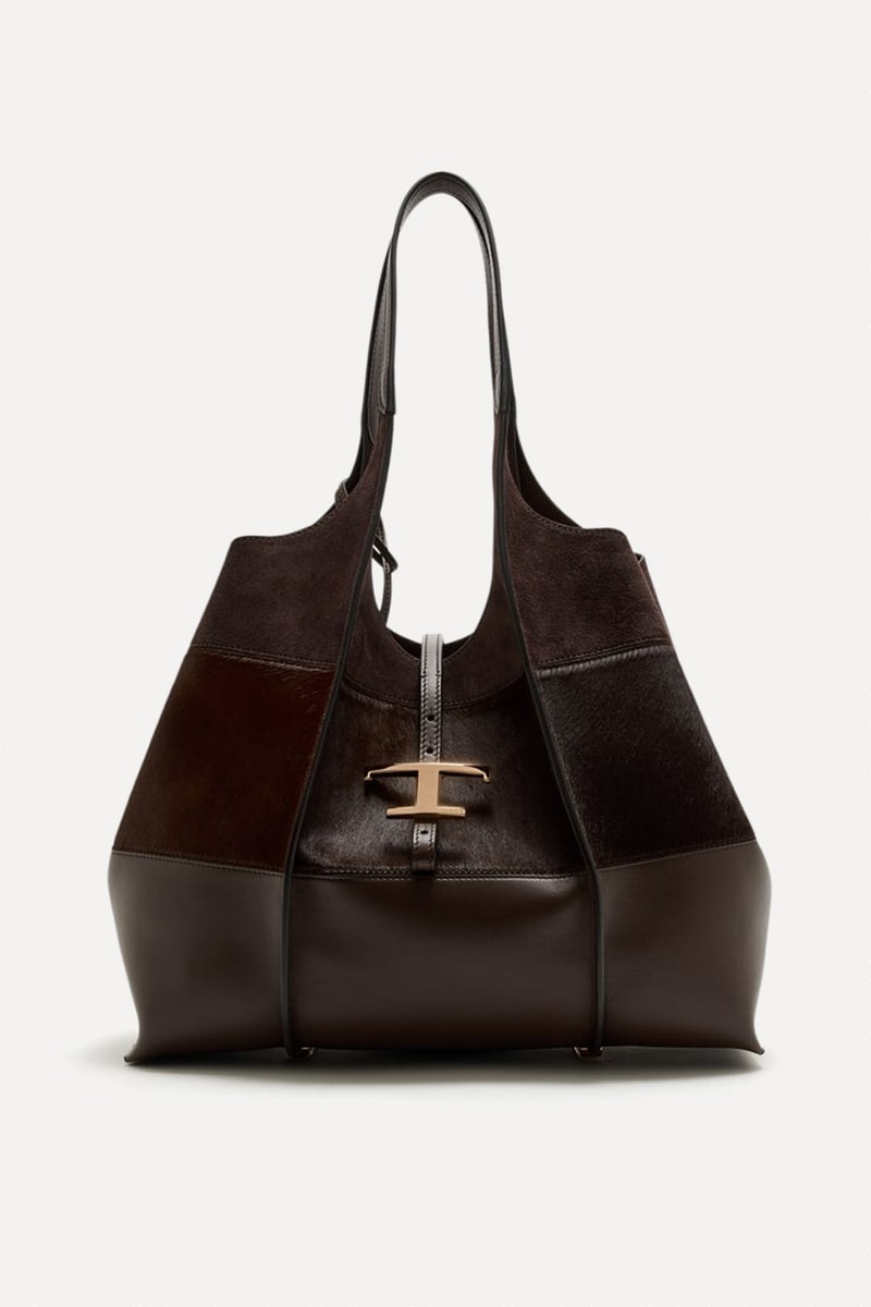 T Timeless Medium Shopping Bag from Tod's