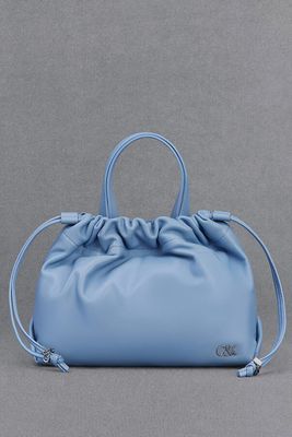 Leather Ruched Drawstring Bag from Charles & Keith