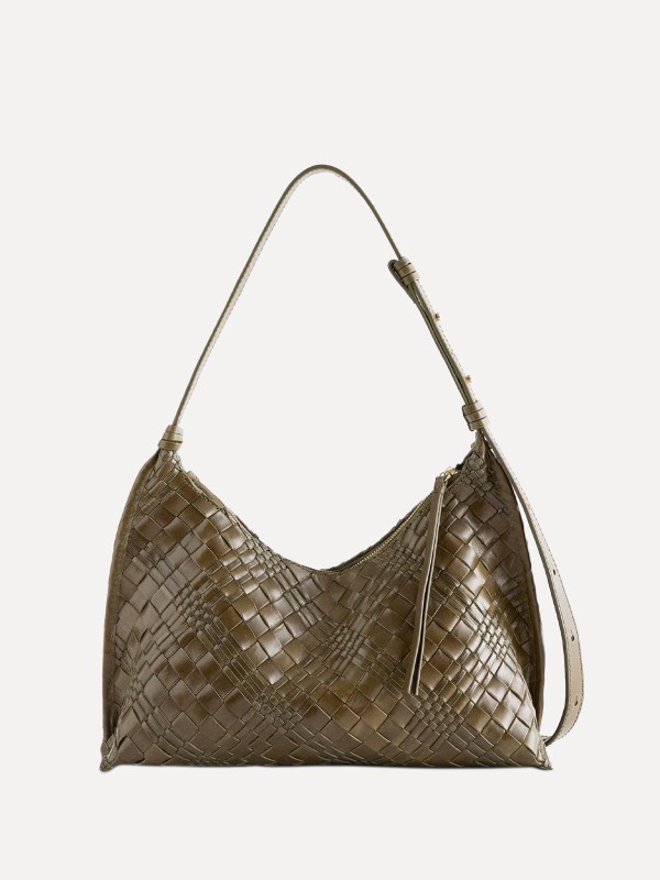 Interwoven Leather Crossbody Bag 