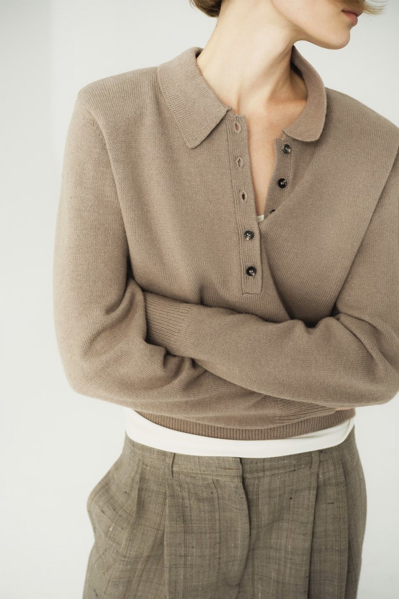 Shoulder-Pad Polo Jumper from H&M