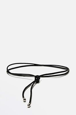 Leather Cord Belt With Knot Detail from Massimo Dutti
