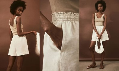 Linen-Blend Pull-On Shorts from H&M