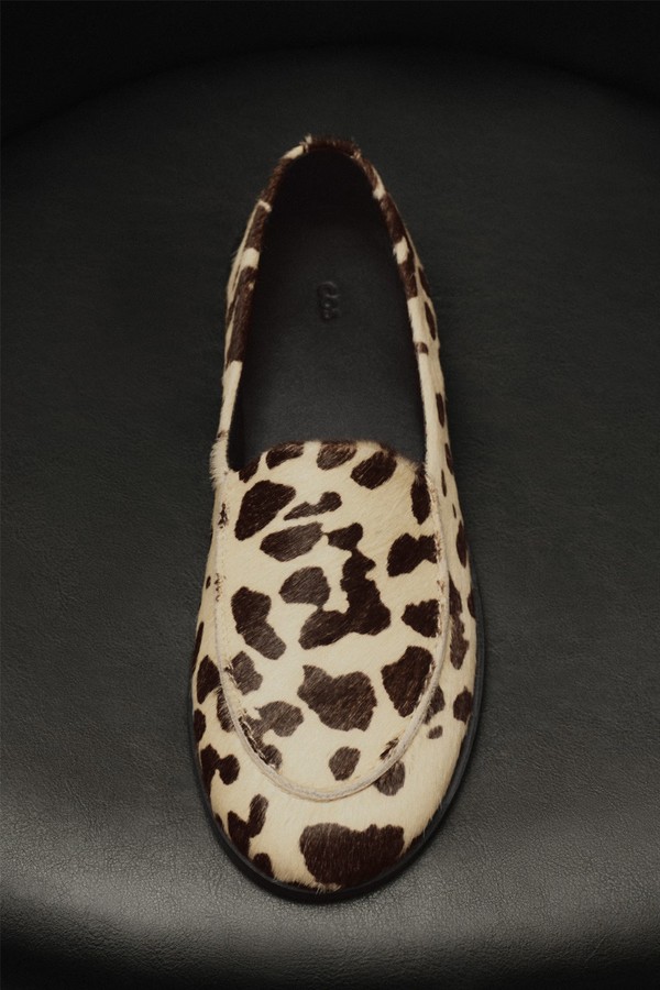 Animal-Print Pony-Hair Leather Loafers from COS