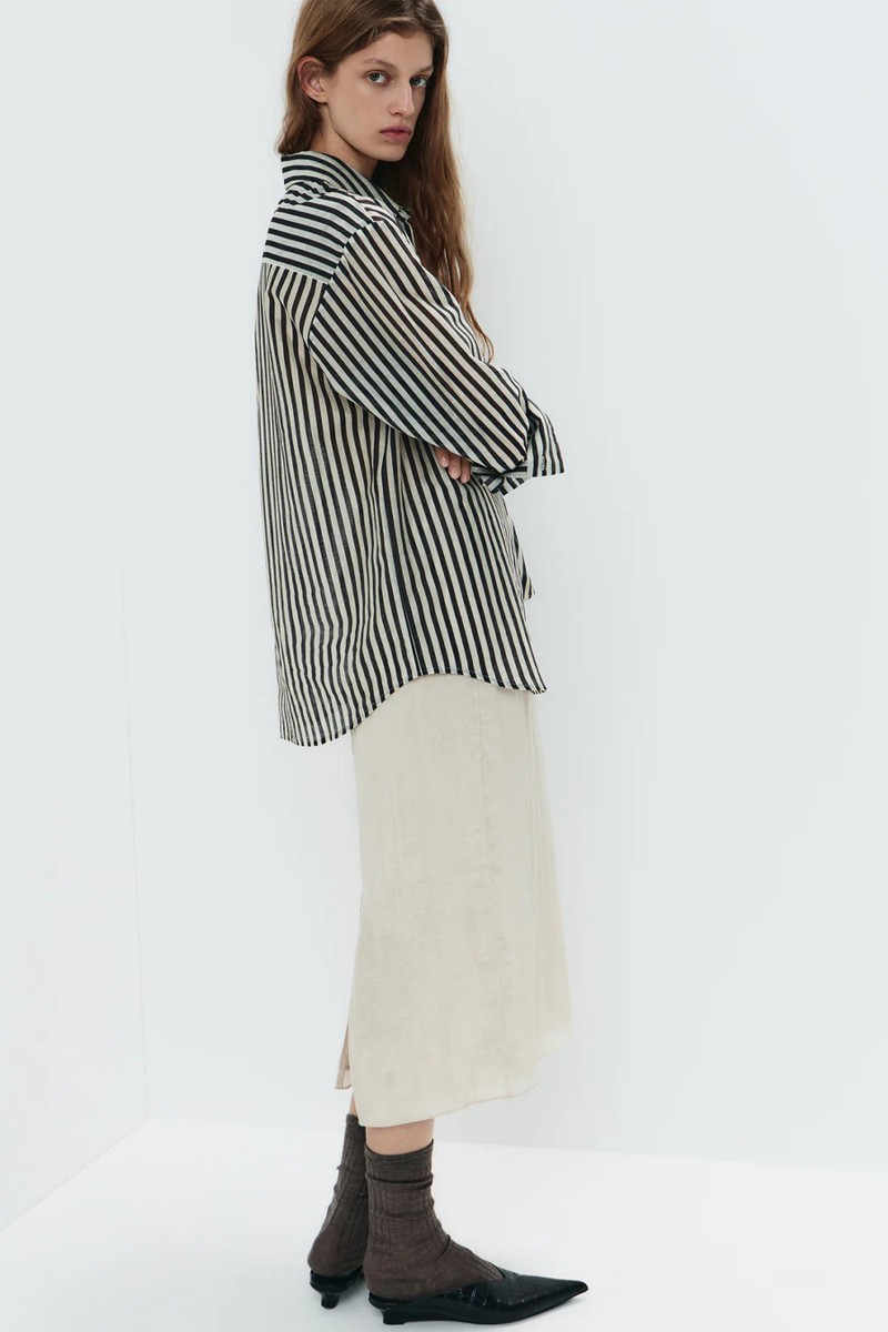 Striped Lyocell Shirt