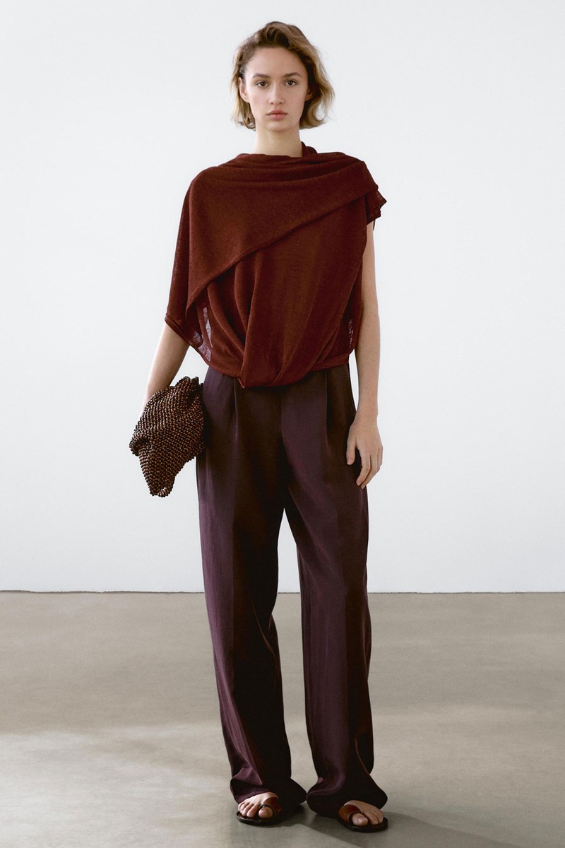 Flowing Top With Cape Detail