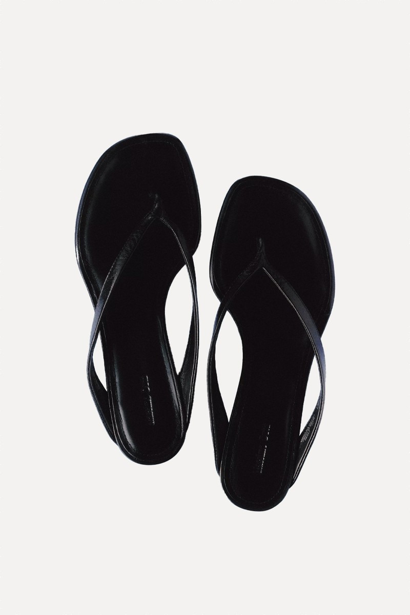 Mid-Heel Sandals With Toe Divider