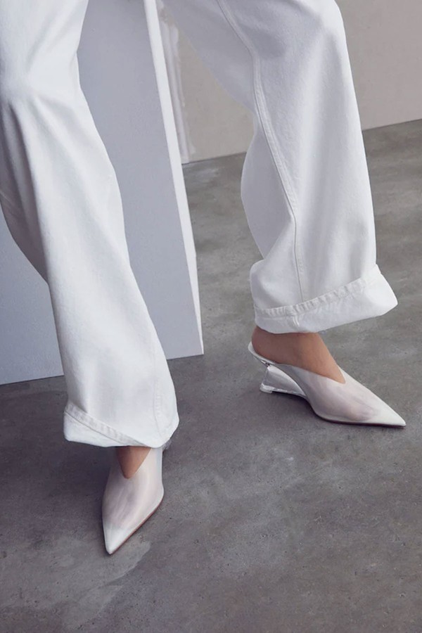 Transparent Vinyl Wedge Shoes