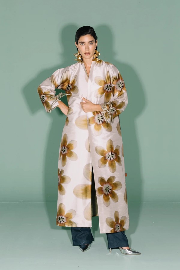 Floral Raw Silk
