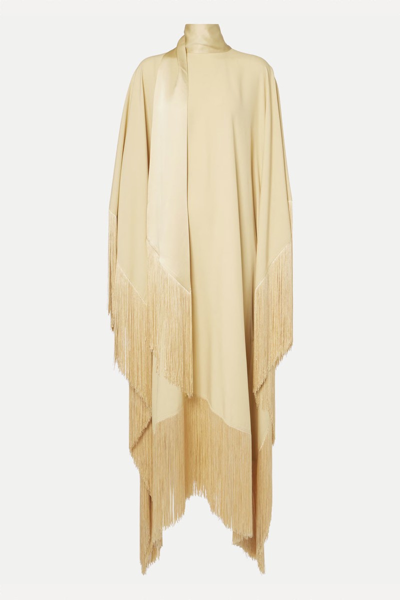 Mrs. Ross Fringed Crêpe Cady Kaftan from Taller Marmo