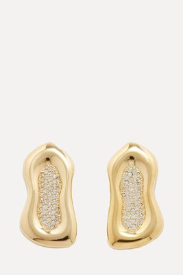 Hailey Crystal Drip 18k Gold-Plated Earrings from By Alona