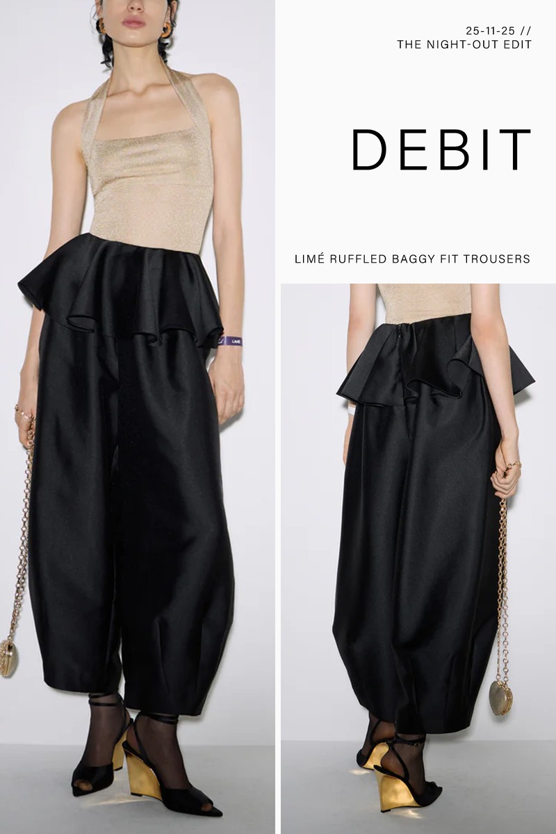 Ruffled Baggy Fit Trousers from Limé