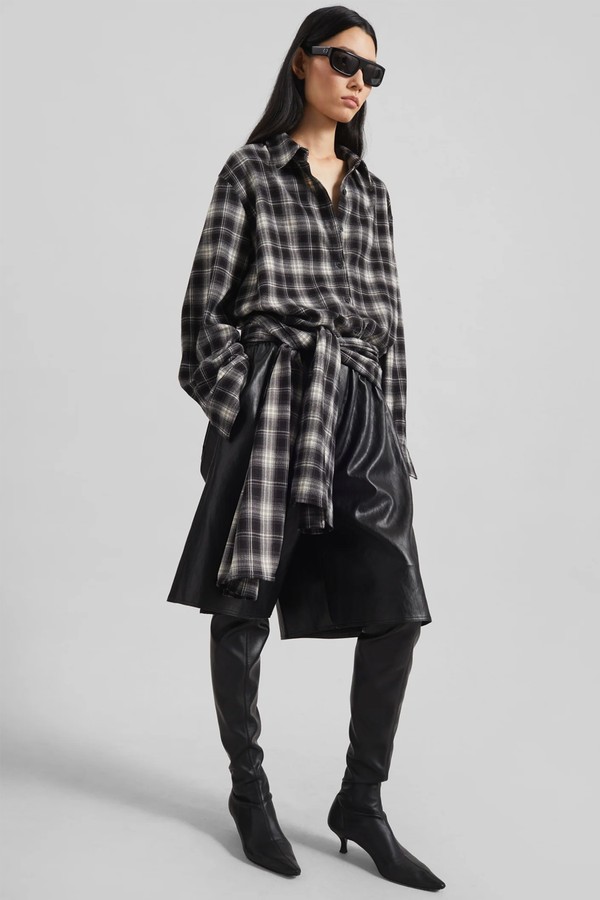 Faux Leather Bermuda Shorts