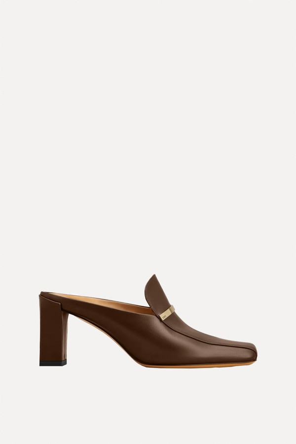 Logo-Plaque Leather Mules from Tod's