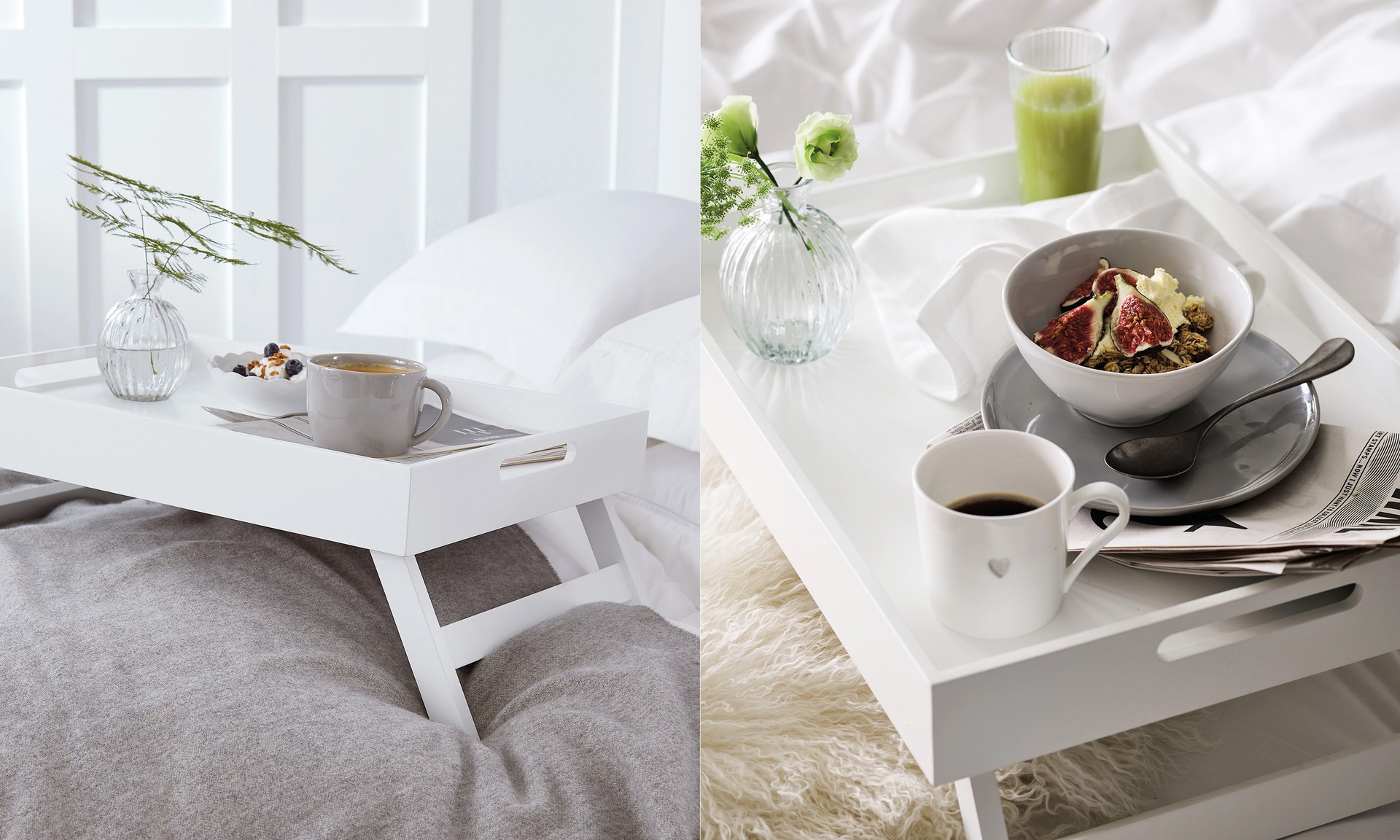 Matte White Breakfast In Bed Tray from The White Company