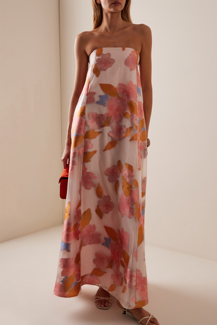 Allyson Embroidered Tulle Maxi Dress from Staud