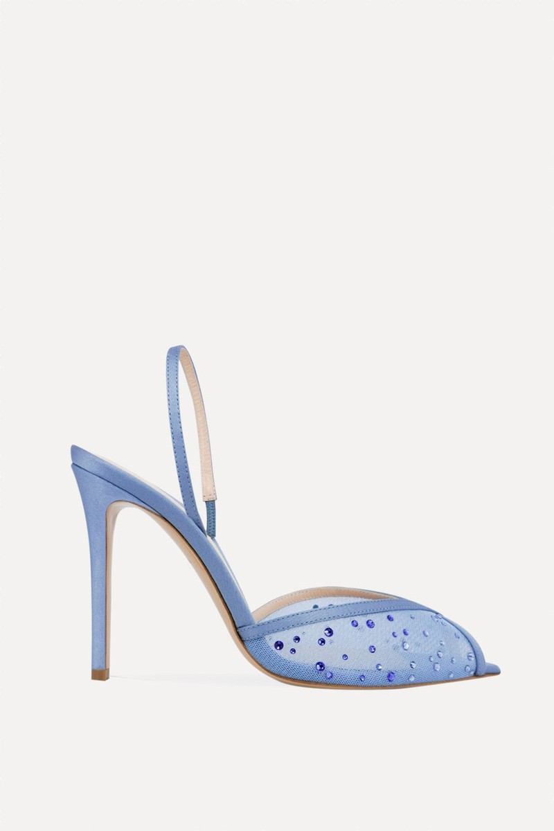 Katy Sling Mesh Glitz Heels from Andrea Wazen
