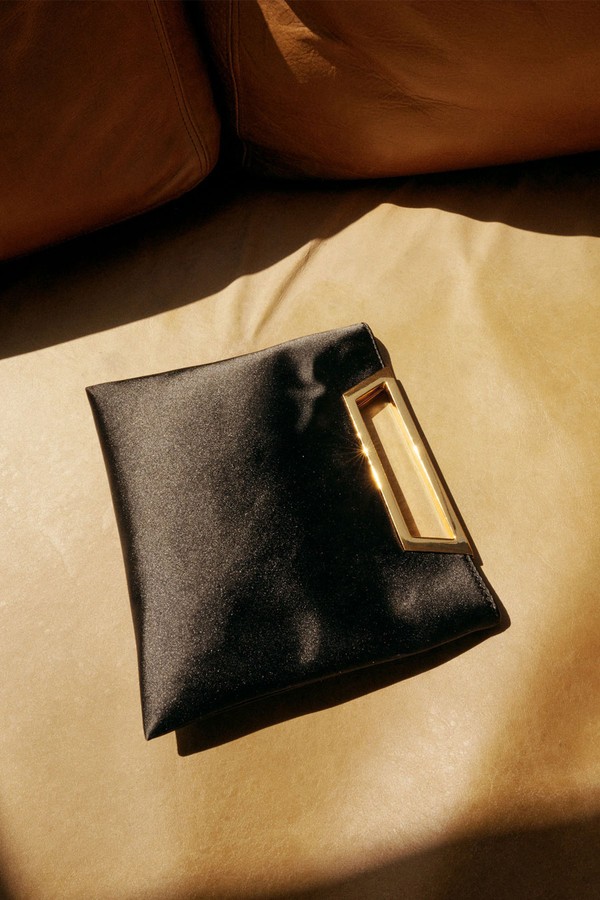 Handbag With Metal Handle