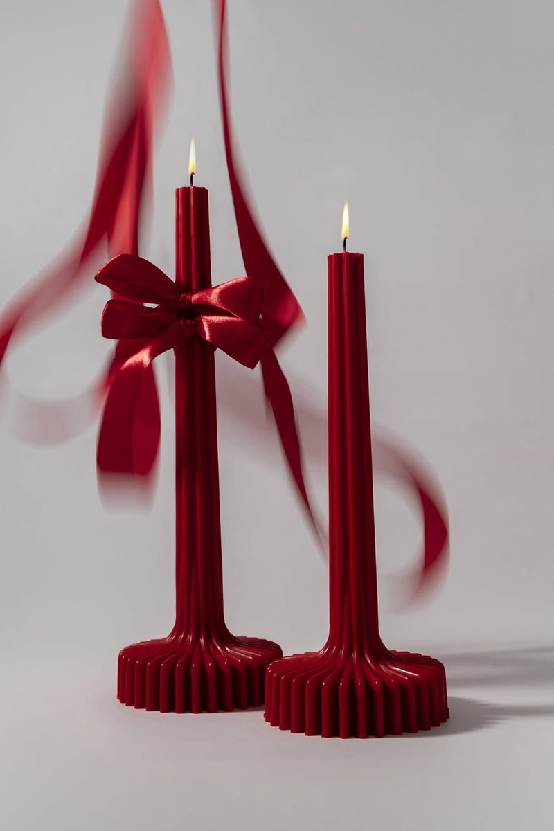 Set Of Ribby Candles from óuchi