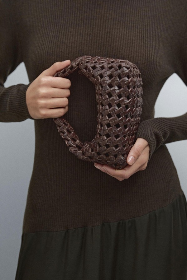 Nappa Leather Braided Mini Bag