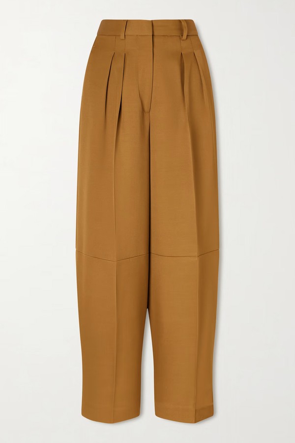 Dash Pleated Twill Barrel-Leg Pants from Altuzarra
