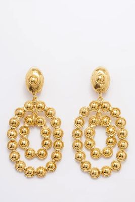 Gina Gold-Plated Clip Earrings from Sylvia Toledano