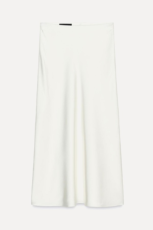 Satin Midi Skirt from Zara