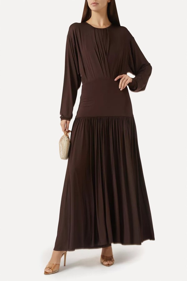 Batwing-Sleeve Dress from Leem