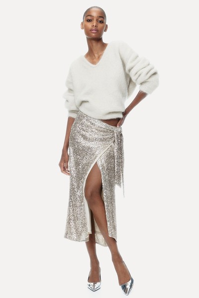 Sequined Wrap Skirt from H&M