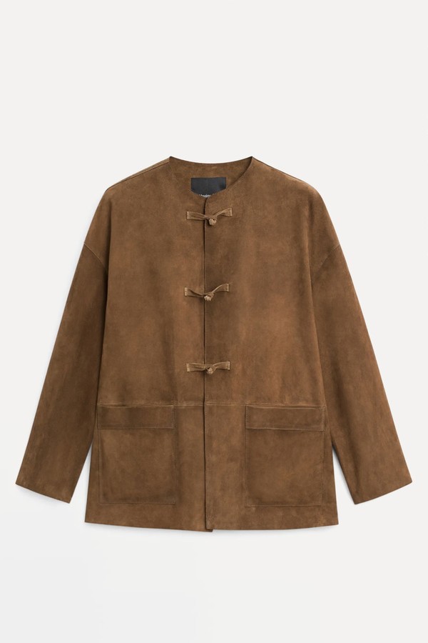 Suede Leather Jacket from Massimo Dutti