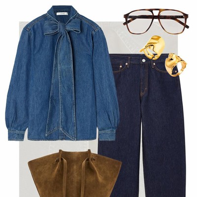 Bow-detailed denim shirts are trending. Not sure how to style yours? We’ve styled Frame’s must-h