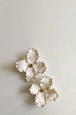 White Lily Earrings from Kenza Klay