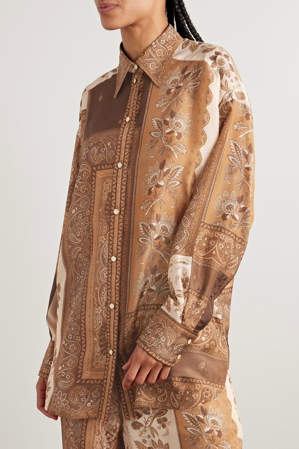 Lucky Printed Silk Shirt from Zimmermann