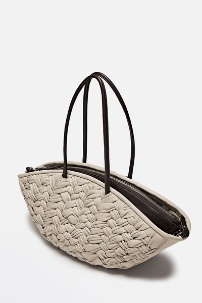 Nappa Leather Tote Bag With Detachable Interior