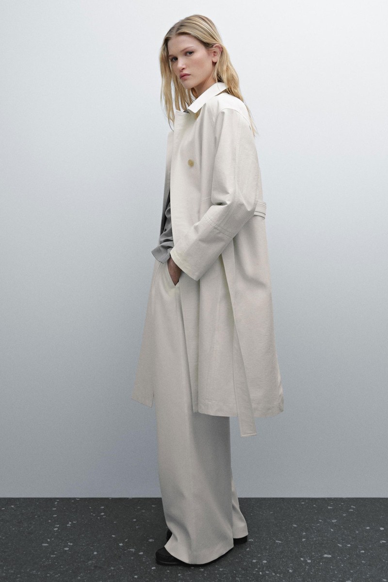 Cotton Blend Trench Coat