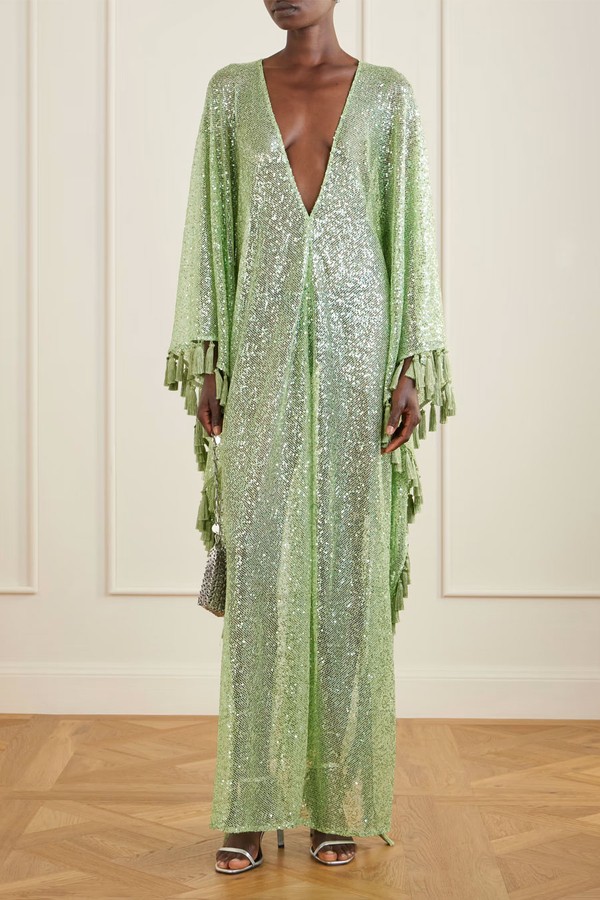 Sequined Fringed Gown from Taller Marmo