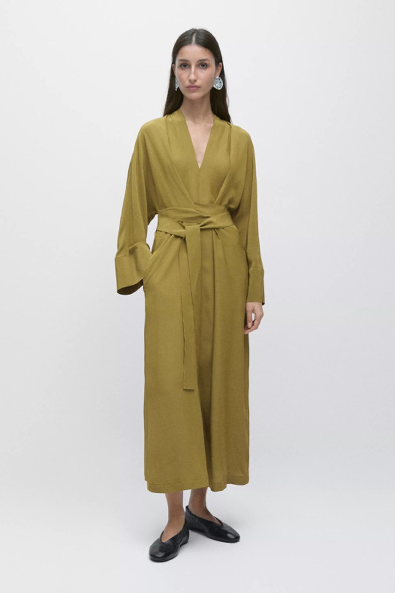 Long Flowing V-Neck Dress